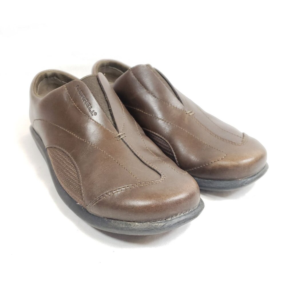 Merrell Quest Flex Slip On Shoes Women's Size 6.5/37 Brown Leather - Picture 2 of 8